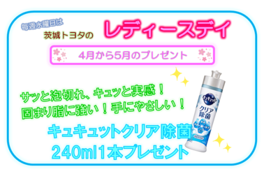 毎週水曜日は茨城トヨタのレディースデイ！
